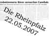 Die Rheinpfalz • 22.05.2007